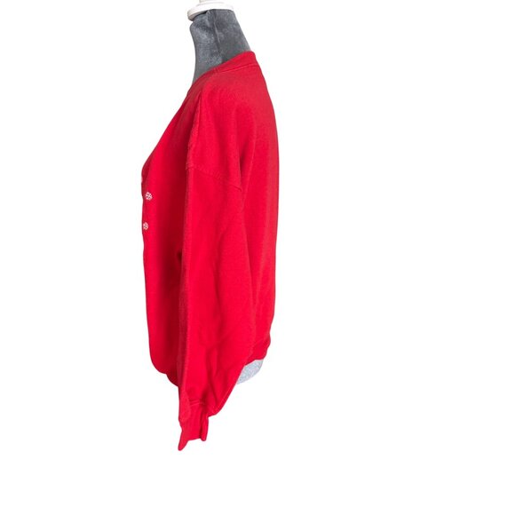 Vintage Nutcracker Red Sweatshirt With Snowman Graphic - Picture 3 of 5